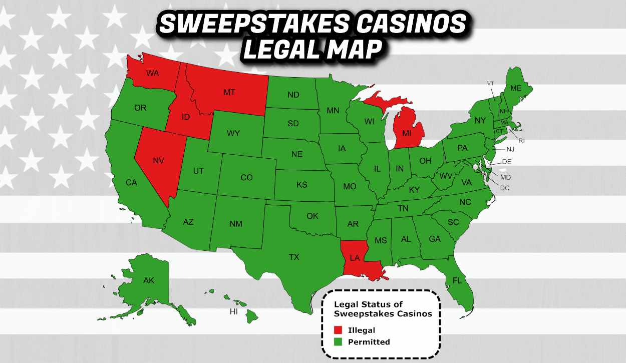 Legal status of sweepstakes casinos in the united states